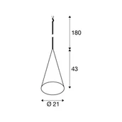 Lampy sufitowe - SLV Lampa wisząca Magico, możliwość ściemniania, czarny, salon / jadalnia, aluminium, nowoczesny - miniaturka - grafika 1