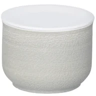 Kubki na szczoteczki do zębów - Wenko Pojemnik na drobiazgi Nebo średnica 10 cm wykonany z polyresinu szary z białą pokrywką uniwersalny marka B07C58KG6V - miniaturka - grafika 1