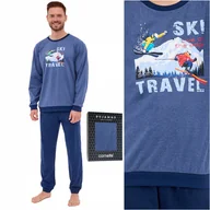 Piżamy damskie - Piżama męska bawełniana CORNETTE 461/257 Ski XL - miniaturka - grafika 1