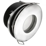 Oprawy, klosze i abażury - Oprawa punktowa wpuszczana okrągła DZETA hermetyczna IP44 chrom połysk (stop aluminium) LUX01239 - miniaturka - grafika 1