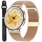 Smartwatch - Zegarek Smartwatch Damski Enter SAT06.110.1410.264-SET różowe złoto - miniaturka - grafika 1