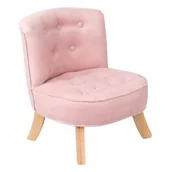 Stoliki dla dzieci - Fotelik dla dzieci somebunny jasny róż welurowy - miniaturka - grafika 1