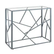 Meblościanki - Beliani Konsola srebrna ORLAND - miniaturka - grafika 1