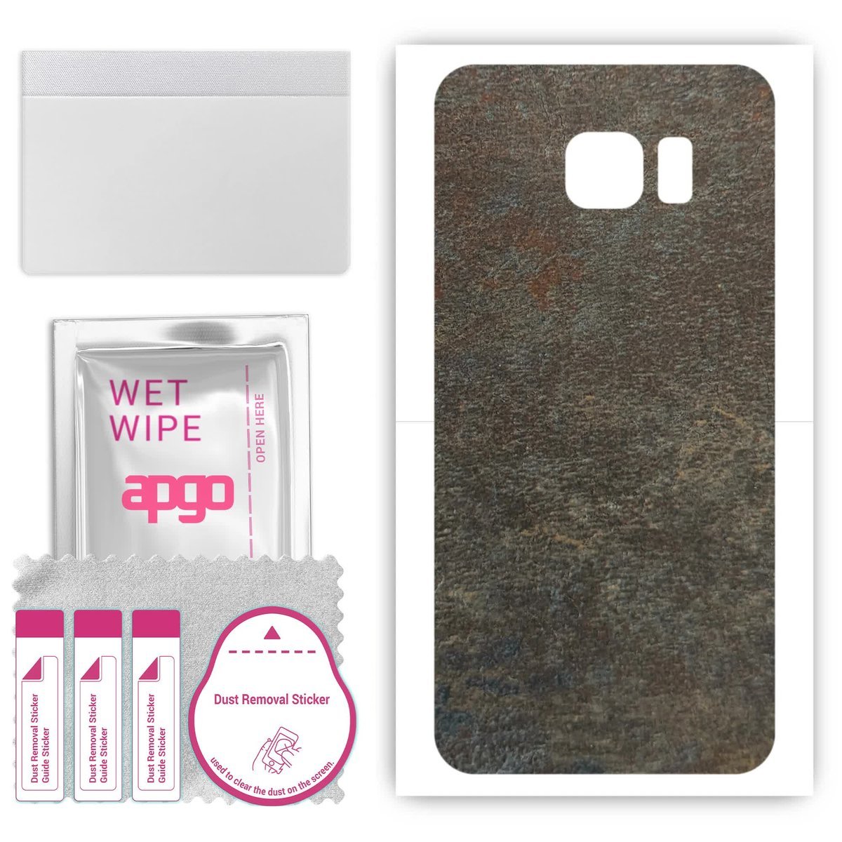 Folia naklejka skórka strukturalna na TYŁ do Samsung Galaxy S7 active - Kamień Księżycowy - apgo SKINS