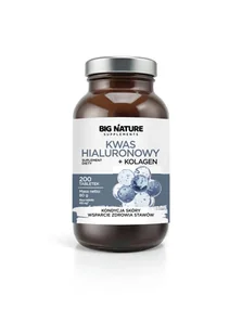 Big Nature Kwas hialuronowy + Kolagen - suplement diety 200 tab. - suplement - Stawy, mięśnie, kości - miniaturka - grafika 1