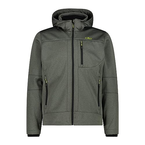CMP męska kurtka Softshell melanżowa z odpinanym kapturem, khaki Mel, 46