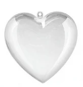 Decoupage - Serce Bombka Akryl Serca Akrylowe Bombki 6 Cm - miniaturka - grafika 1