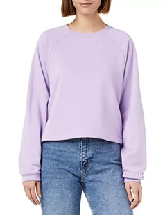 Champion Damska bluza z okrągłym dekoltem Legacy American Classics Powerblend Terry Taped Logo Boxy Bluza z okrągłym dekoltem, Lawenda, S - Bluzy damskie - miniaturka - grafika 1