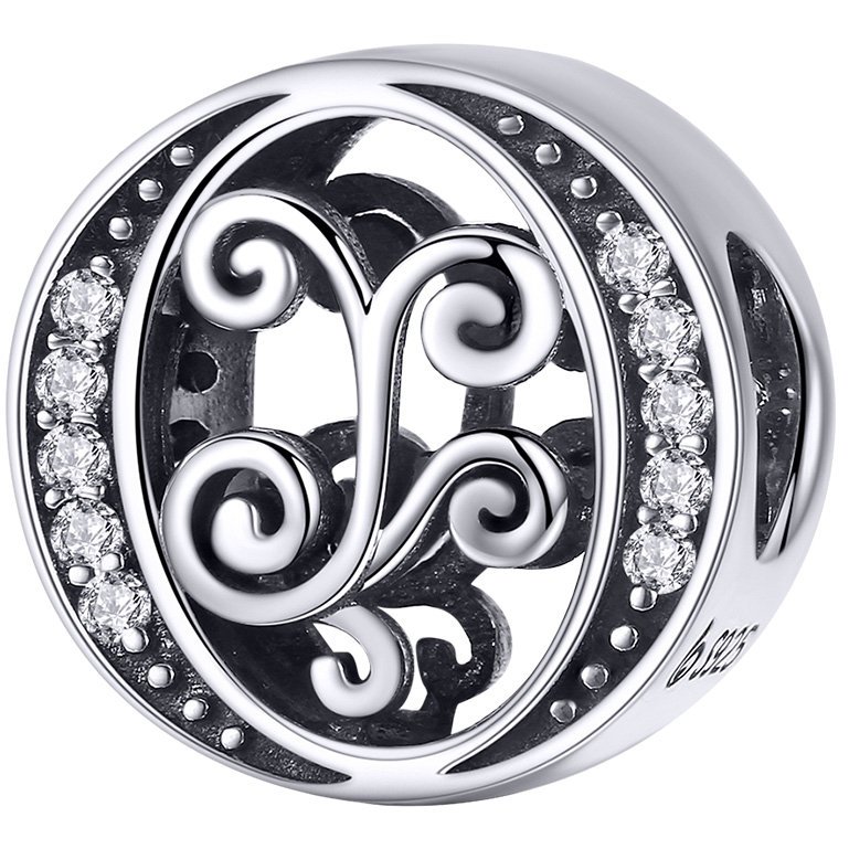 CHARMS Literka O srebro zawieszka wisiorek