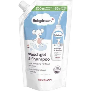 Babydream Uzupełniacz Żel do Mycia Ciała i Włosów z Rumiankiem - Kosmetyki kąpielowe dla dzieci Babydream Uzupełniacz Żel do Mycia Ciała i Włosów z Rumiankiem - Kosmetyki kąpielowe dla dzieci - miniaturka - grafika 1