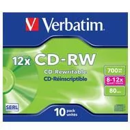 Verbatim CD-RW 700 MB x12 10szt - Nośniki danych - miniaturka - grafika 1