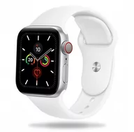 Akcesoria do smartwatchy - GK PROTECTION, Silikonowa opaska do Apple Watch 1/2/3/4/5/6/7/SE (42/44/45 mm), biały - miniaturka - grafika 1