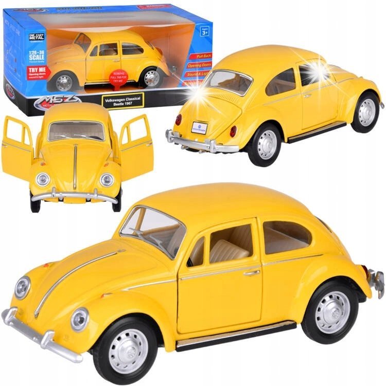 Auto kolekcjonerskie Volkswagen Classical Beetle 1967 1:36 metalowe ZA5055
