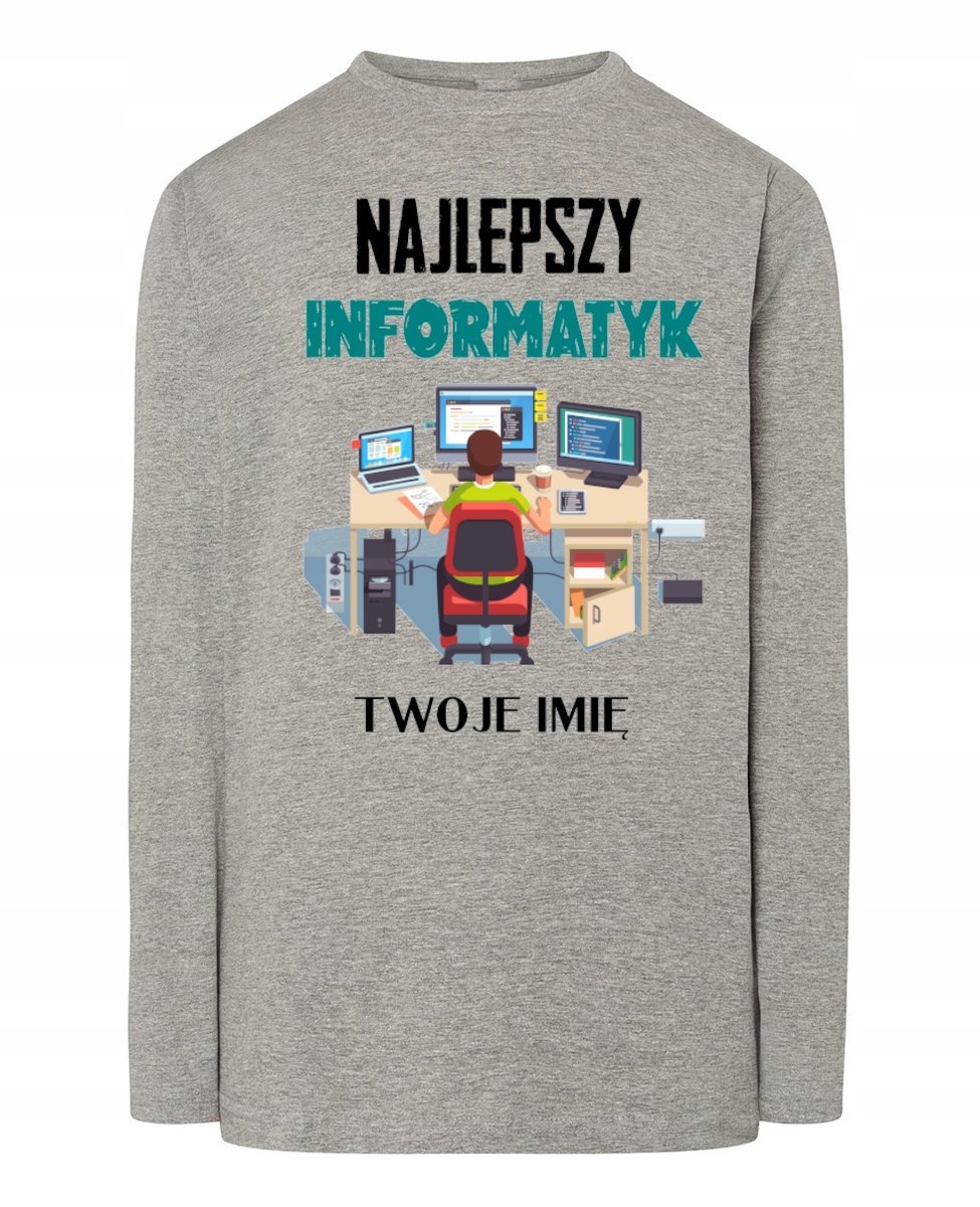 Longsleeve Najlepszy Informatyk Imię S