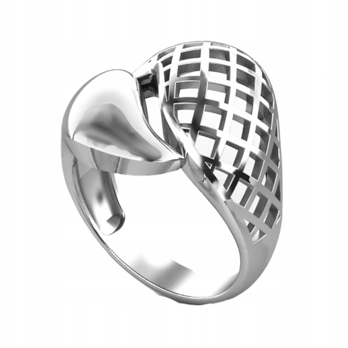 Pierścionek srebrny pr. 925 Elegancki Damski Pierścień Ażurowy r. 13