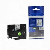 Papier do drukarek - Taśma zamiennik Brother TZ-S221 / TZe-S221 9mm x 8m mocno klejący, czarny druk / biały podkład - miniaturka - grafika 1