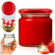 Pojemniki kuchenne - SZKLANY SŁOIK NA MIÓD DŻEMY POWIDŁA KONFITURY PRZETWORY OGÓRKI MIĘSO 212 ml - miniaturka - grafika 1