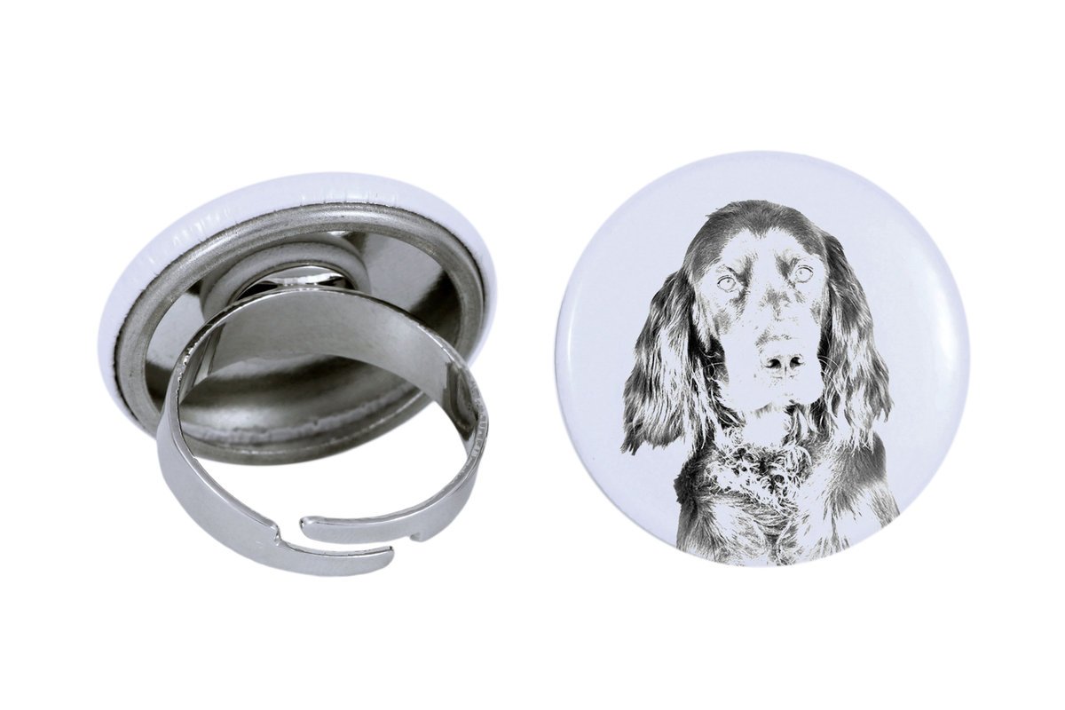 Seter szkocki, Gordon setter - damska biżuteria z podobizną psa, produkt wykonany ręcznie, możliwość dodanie własnego zdjęcia, marka Art-Dog