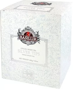Basilur WHITE TEA LEAF TEA SILVER TIPS biała herbata CEJLOŃSKA ekspozytor LUKSUSOWA – 200 g - Herbata - miniaturka - grafika 1