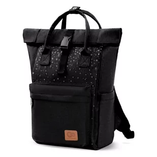 Kinderkraft, Plecak Moonpack Confetti, Czarny - Torby i organizery dla mam - miniaturka - grafika 1
