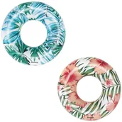 Materace dmuchane i koła do pływania - Bestway Koło Do Pływania Kwiaty 107CM Różowe - miniaturka - grafika 1