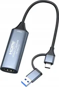 Inne akcesoria audio-wideo - PremiumCord HDMI capture/grabber do nagrywania sygnału wideo/audio USB3.0 i USB-C - miniaturka - grafika 1