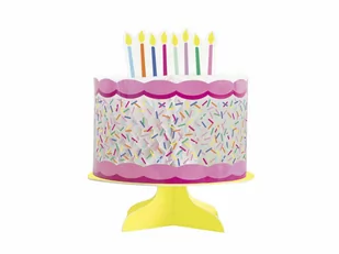Dekoracja stołu Tort z posypką - 20 cm - 1 szt. - Dekoracje i nakrycia stołu na imprezę - miniaturka - grafika 1