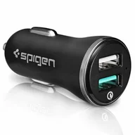 Ładowarki samochodowe - Spigen Ładowarka samochodowa Spigen Quick Charge 3.0 Car Charger F27QC 2x USB, czarna 000CG20643 - miniaturka - grafika 1