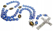 Naszyjniki - Różaniec Kryształowy Niebieski Jezu Ufam Tobie R2413NJUT - miniaturka - grafika 1