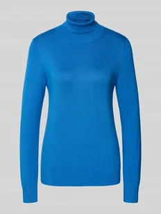 Bluzka z długim rękawem o kroju slim fit z mieszanki wiskozy z efektem dzianiny - Swetry damskie Bluzka z długim rękawem o kroju slim fit z mieszanki wiskozy z efektem dzianiny - Swetry damskie - miniaturka - grafika 1