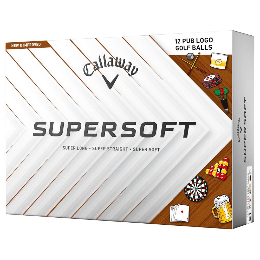 Piłki golfowe Callaway Supersoft 25 White Pub