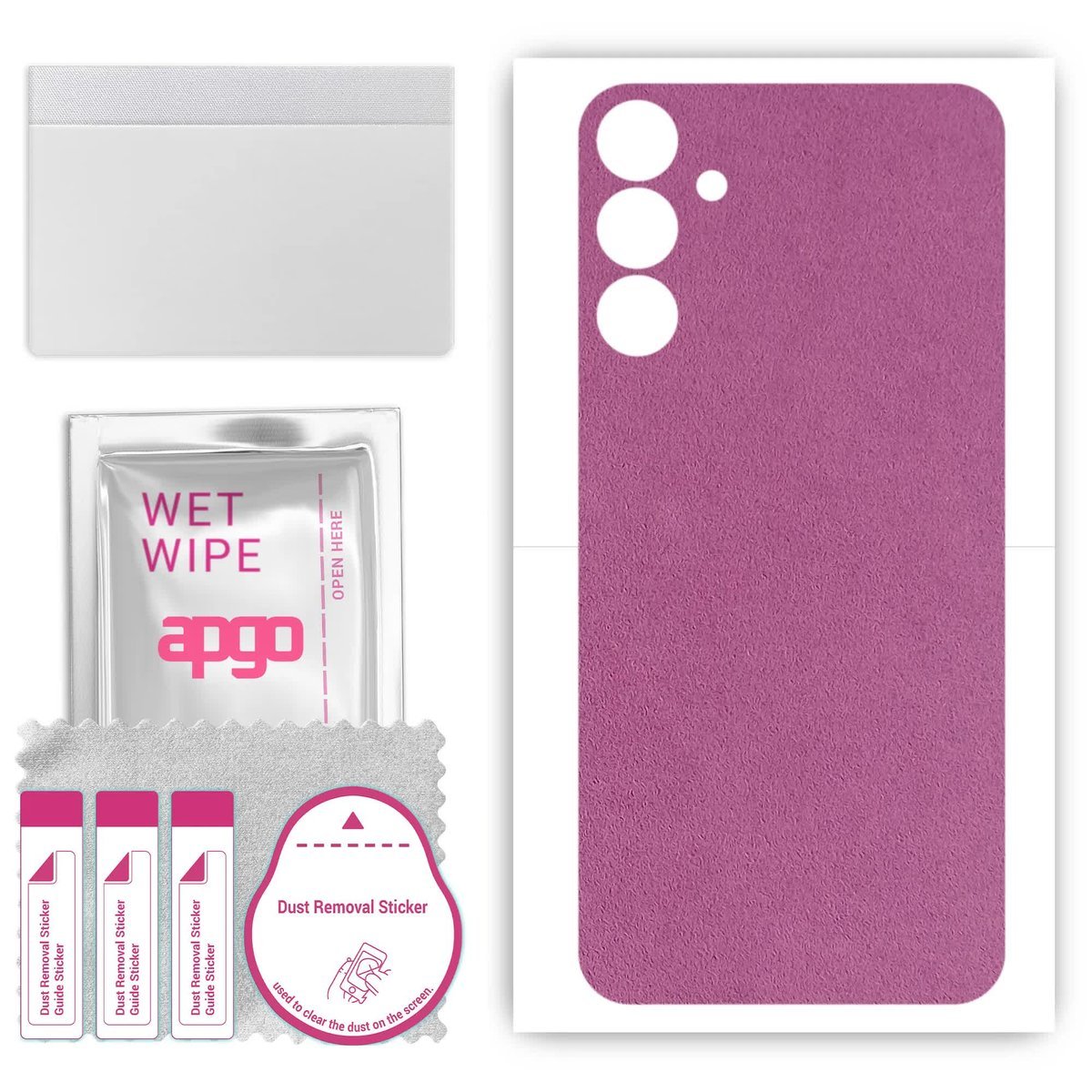 Folia naklejka skórka strukturalna na TYŁ Zamsz do Samsung Galaxy A15 5G - Zamsz Fioletowy - apgo SKINS