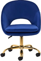 4rico krzesło obrotowe qs-mf18g aksamit granatowe - Meble kosmetyczne - miniaturka - grafika 1