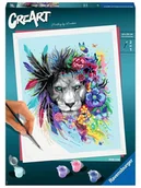 Zabawki kreatywne - Ravensburger CreArt Paint by Numbers - Boho Lion - miniaturka - grafika 1