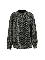 Bluzy damskie - LTB Jeans bluza damska yidoto, Navy Dark Green Print 13198, L - miniaturka - grafika 1