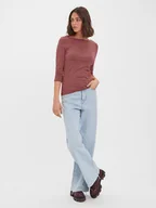 Koszulki i topy damskie - Vero Moda Koszulka w kolorze jasnobrązowym - miniaturka - grafika 1