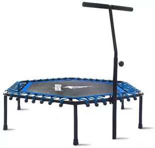 Aga FITNESS Trampolina 130 cm Niebieska + uchwyt - Trampoliny - miniaturka - grafika 1