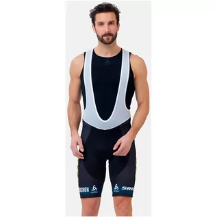 Spodnie sportowe męskie - Spodenki rowerowe męskie z szelkami i wkładką Odlo SCOTT SRAM REPLICA - grafika 1