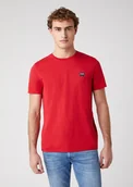 Koszulki męskie - WRANGLER SS SIGN OFF TEE MĘSKI T-SHIRT KOSZULKA NADRUK LOGO SCARLET RED W7C07D3UU 112131608 - Wrangler - miniaturka - grafika 1