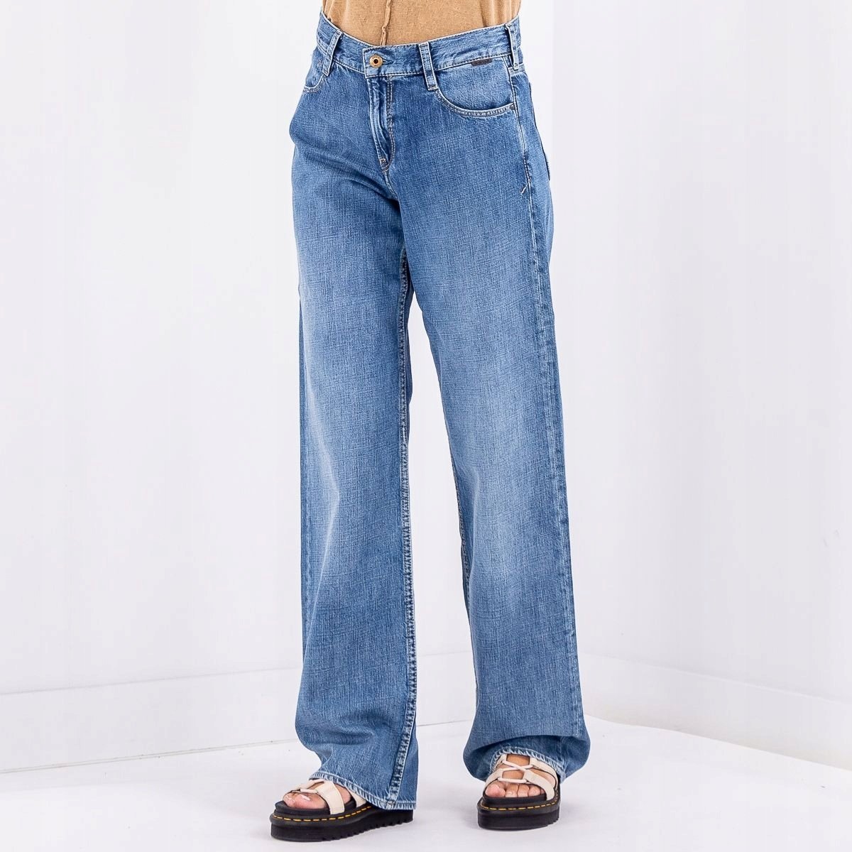 G-STAR RAW NIEBIESKIE JEANSY JUDEE LOOSE PROSTE DŁUGIE 33/32 17BA