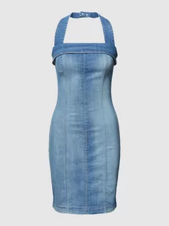 Sukienki - Sukienka jeansowa z ozdobnymi szwami model ‘UNIQUE DRESS’ - grafika 1