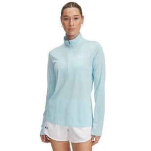 Damski longsleeve treningowy Under Armour Tech 1/2 Zip- Twist - niebieski - Koszulki i topy damskie - miniaturka - grafika 1