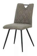 Krzesła - Krzesło tapicerowane DALIA ciemnobeżowe - miniaturka - grafika 1