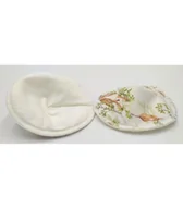 Akcesoria do karmienia - Wielorazowe wkładki laktacyjne, PROFILOWANE, bambus i bawełna, DZIEŃ W LESIE, 2 szt., Pupus - miniaturka - grafika 1