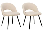 Krzesła - 2 krzesła do jadalni boucle beżowe ONAGA - miniaturka - grafika 1