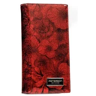 Portfele - Portfel Damski Skórzany Peterson Lakierowany Długi Z Suwakiem Na Zewnątrz PTN-PS1431 CZERWONY 19,5 x 10 x 3,5 [cm] - miniaturka - grafika 1