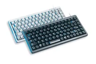 Klawiatury - CHERRY Compact keyboard G84-4100, light grey, CH klawiatura USB + PS/2 Szary G84-4100LCMCH-0 - miniaturka - grafika 1