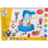 Prace ręczne dla dzieci - Kolorowe lody lodziarnia zestaw masa plastyczna i akcesoria 11 elementów - miniaturka - grafika 1