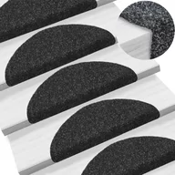 Dywany - vidaXL Samoprzylepne nakładki na schody, 10 szt., czarne, 54x16x4 cm - miniaturka - grafika 1