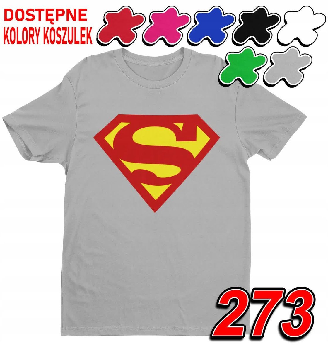 Dziecięca Koszulka T-Shirt Z Nadrukiem Avengers Superman Dc -M 134-140